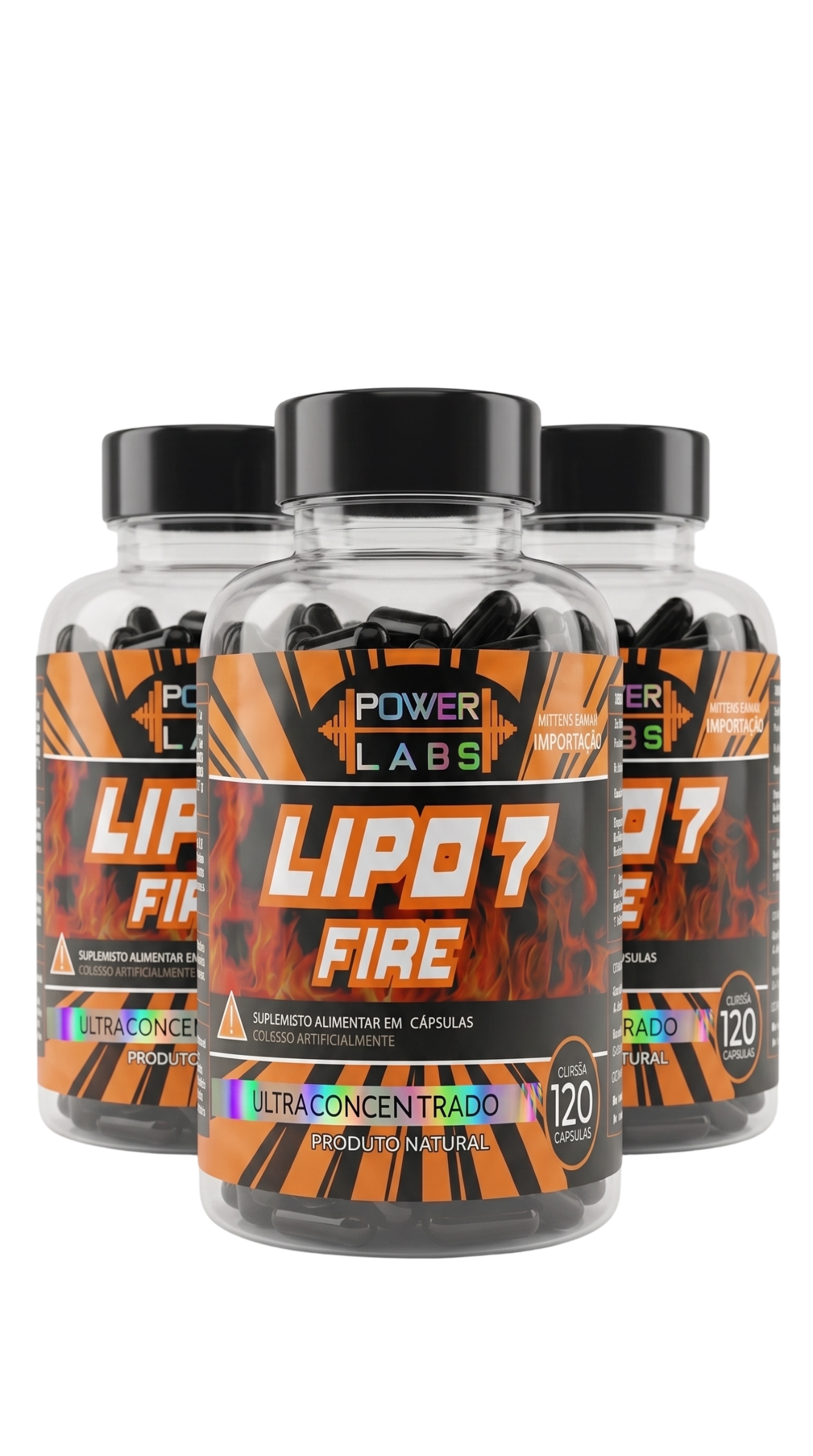Kit com tres unidades LIPO 7 FIRE